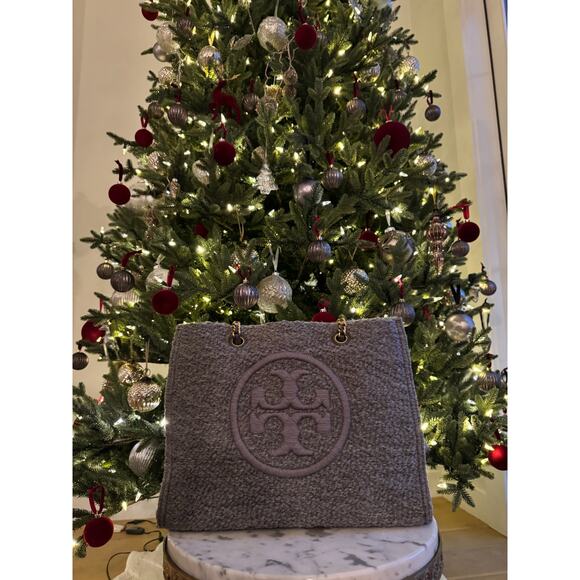 Tory Burch Mini Tote Gray Boucle Chain RARE Limited Edition - Picture 7 of 15